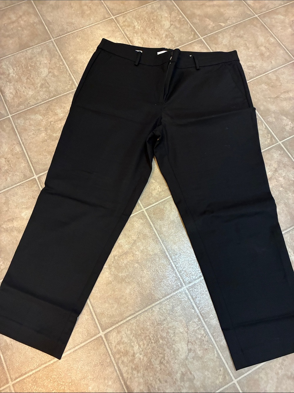 LOFT Black Straight Dress Pants The Riviera Slim